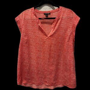Hilary Radley red hashmark top - size L - Excellent Used Condition